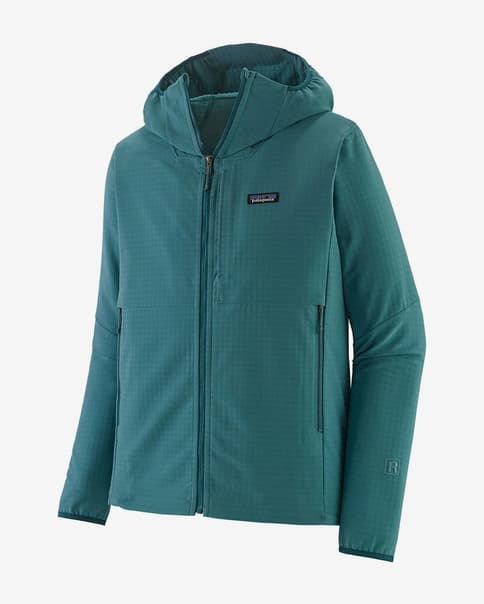 Forro polar con capucha Patagonia R1 TechFace verde turquesa