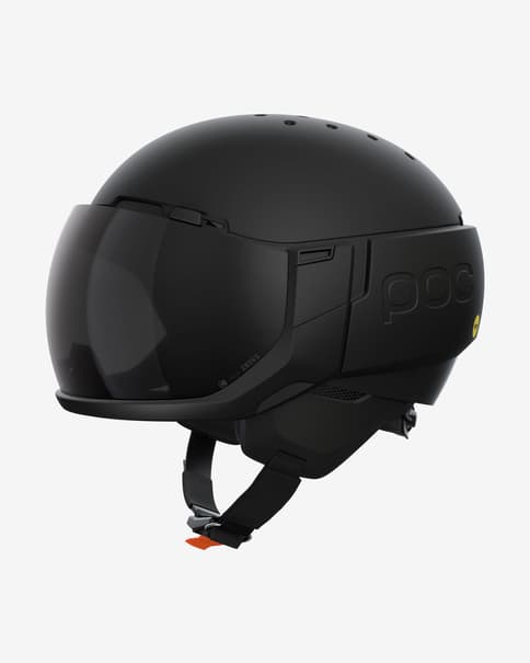 Casco POC Levator MIPS negro con lente espejada Clarity Comp Low Light