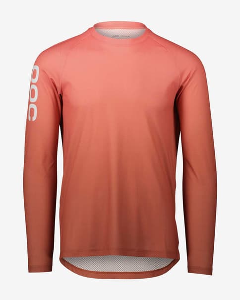 Maillot POC Essential MTB Lite manga larga rojo coral