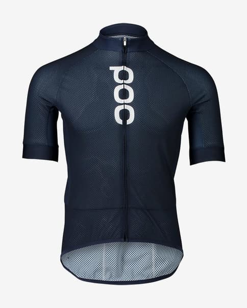Maillot POC Essential Road Logo manga corta azul marino