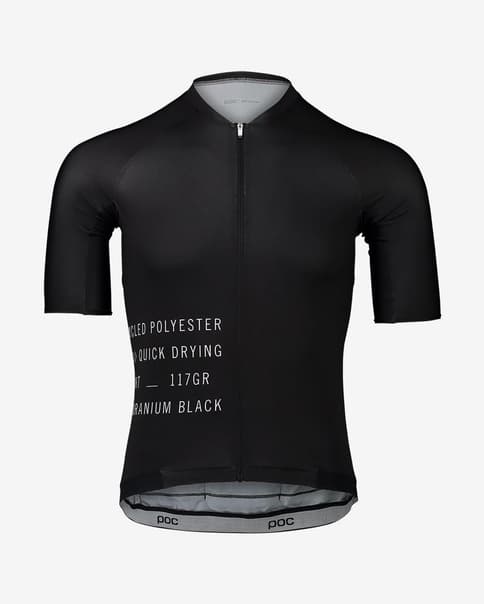 Maillot POC Pristine Print manga corta negro