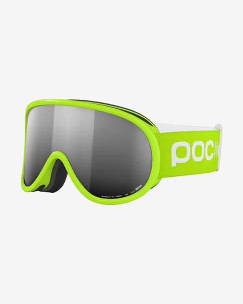 Máscara POC POCito Retina verde con lente Clarity Partly Sunny Silver infantil