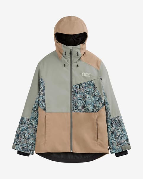 Chaqueta con capucha Picture Seen marrón verde negro mujer