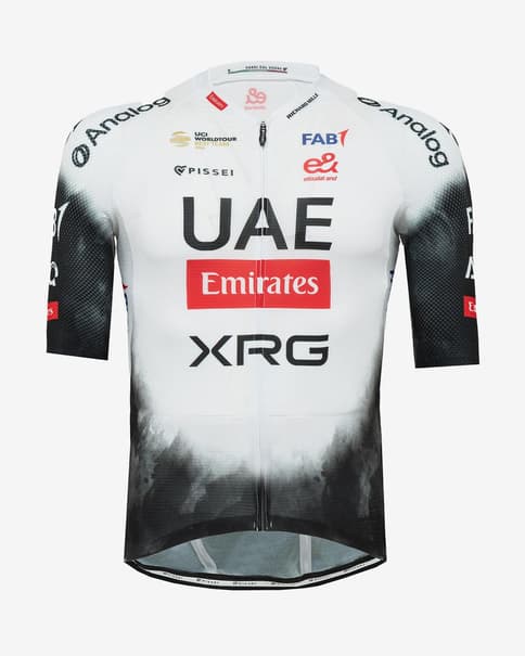 Maillot UAE Team Emirates 2025 Magistrale manga corta blanco negro
