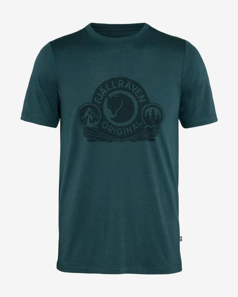 Camiseta Fjällräven Abisko Wool Classic manga corta azul marino