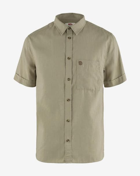 Camisa Fjällräven Övik Travel manga corta beige