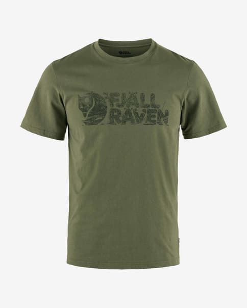 Camiseta Fjällräven Lush Logo manga corta verde bosque