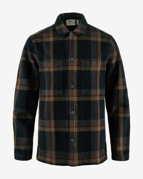 Camisa Fjällräven Singi Flannel manga larga azul marino marrón