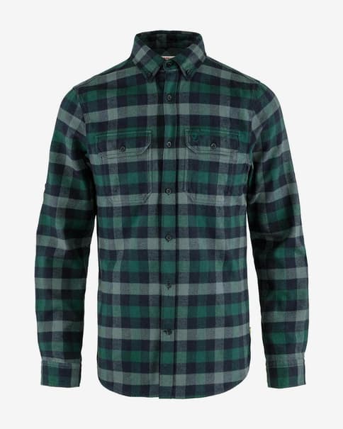 Camisa Fjällräven Skog manga larga verde azul gris