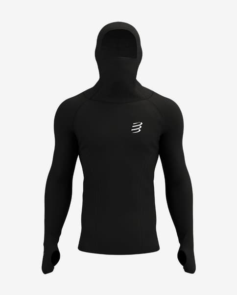 Camiseta interior Compressport 3D Thermo UltraLight Racing manga larga negro