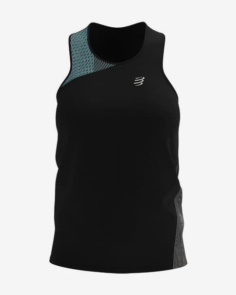 Camiseta Compressport Performance Singlet sin mangas negro mujer