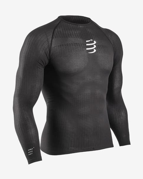 Camiseta Compressport 3D Thermo 50 g manga larga negro