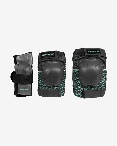 Set de protecciones Powerslide Standard negro azulado mujer