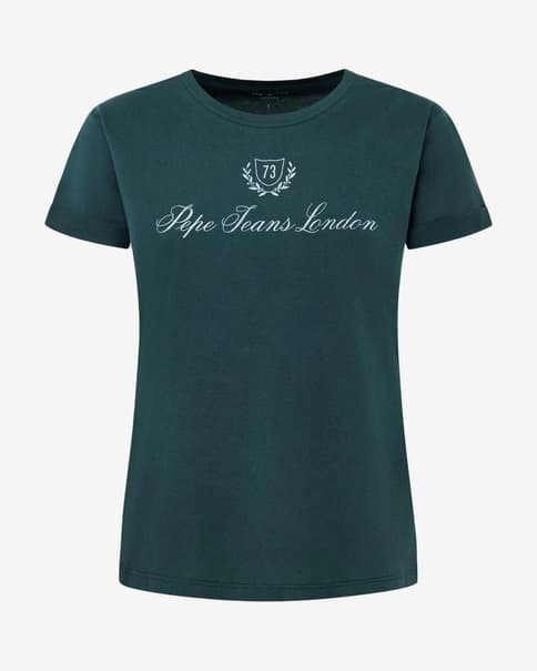 Camiseta Pepe Jeans Vivian manga corta verde oscuro mujer