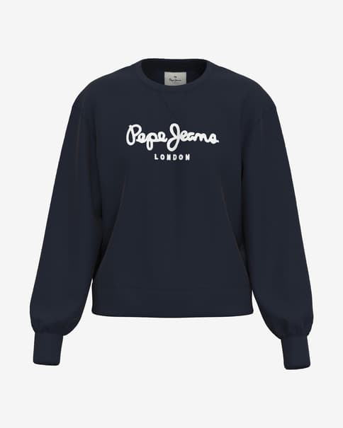 Sudadera Pepe Jeans Nanettes azul oscuro blanco mujer