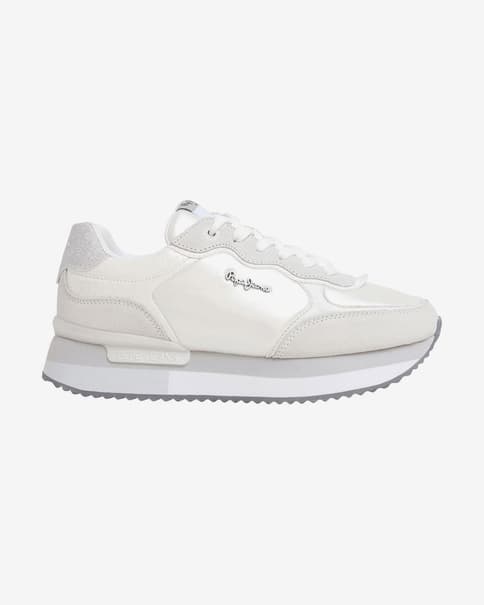Zapatillas Pepe Jeans Rusper Shine blanco mujer