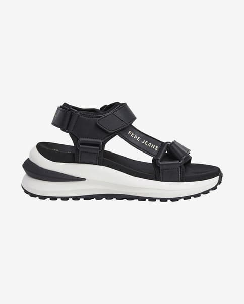 Pepe Jeans Winslove Action Damen Sandalen schwarz/weiß