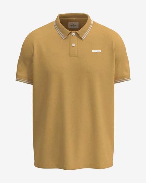 Pepe Jeans Piping Poloshirt gelb/weiß