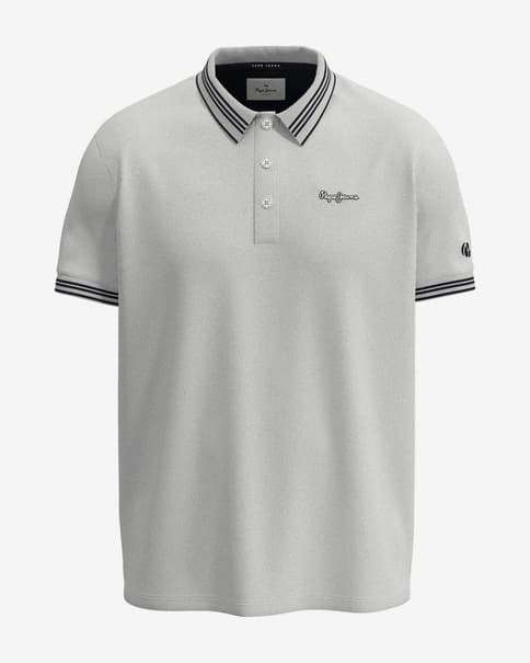 Pepe Jeans Jett Poloshirt hellgrau/schwarz