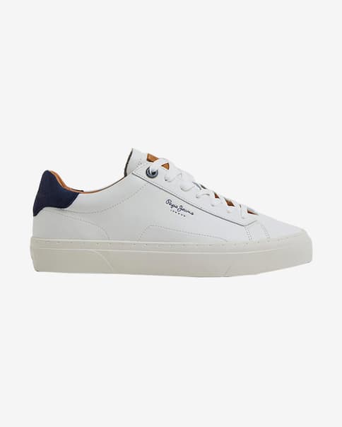 Zapatillas Pepe Jeans Yogi blanco puro azul marino marrón