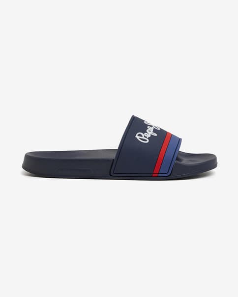 Pepe Jeans Beach Slider Portobello Badesandalen dunkelblau/rot/weiß