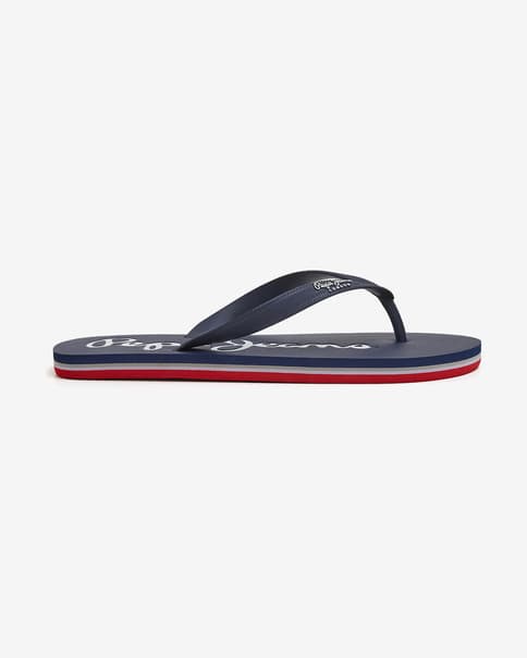 Pepe Jeans Beach Bay Basic Flip-Flops dunkelblau/rot/weiß