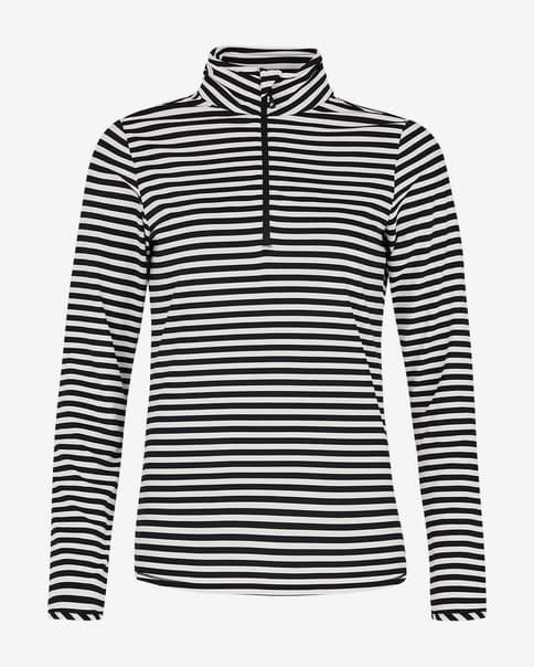 Forro polar Protest PRTNoon Half Zip negro blanco mujer
