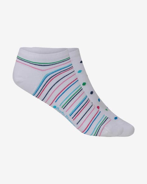 Calcetines Punto Blanco Fantasía blanco rosa mujer (2 pares)