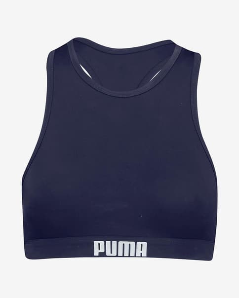 Top bikini Puma Racerback azul marino mujer