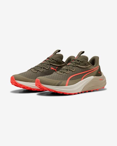 Zapatillas Puma Electrify NITRO 4 Trail verde caqui naranja