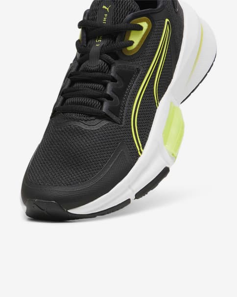 Zapatillas Puma PWRFrame TR 3 negro puro amarillo mujer