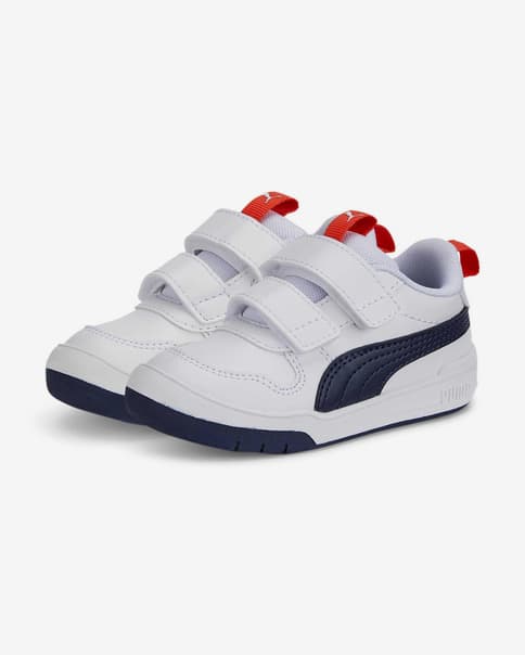 Zapatillas Puma Multiflex SL V con velcro blanco azul rojo bebé