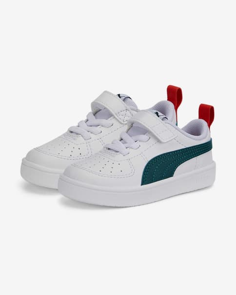 Zapatillas Puma Rickie con velcro blanco azul verde bebé