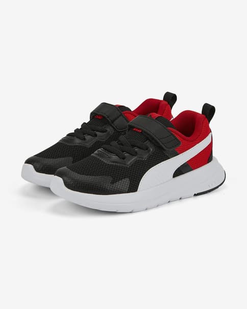 Zapatillas Puma Evolve Run negro rojo blanco infantil