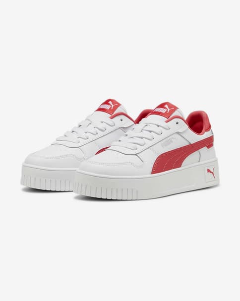 Zapatillas Puma Carina Street blanco rojo junior