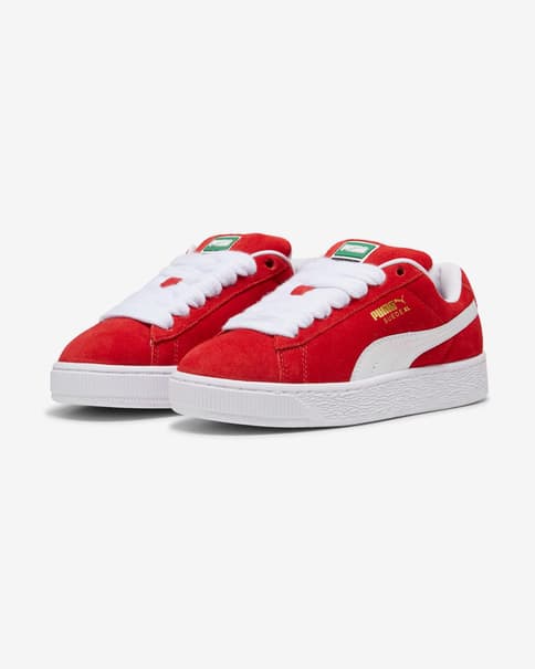 Zapatillas Puma Suede XL rojo blanco junior