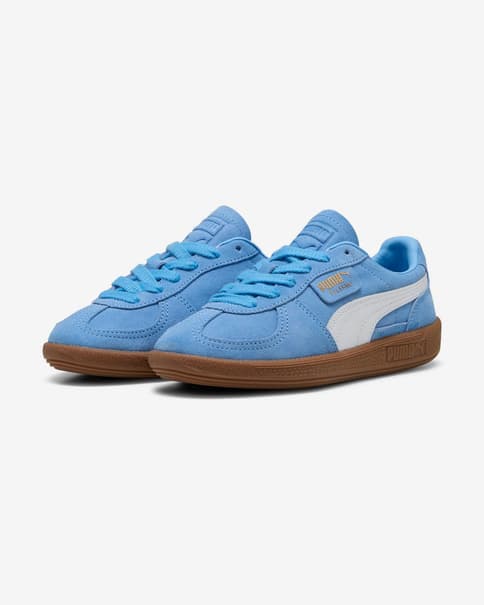 Zapatillas Puma Palermo azul blanco junior