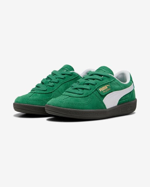Zapatillas Puma Palermo verde oscuro blanco infantil