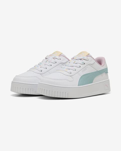 Zapatillas Puma Carina Street Lacey blanco azul rosa junior