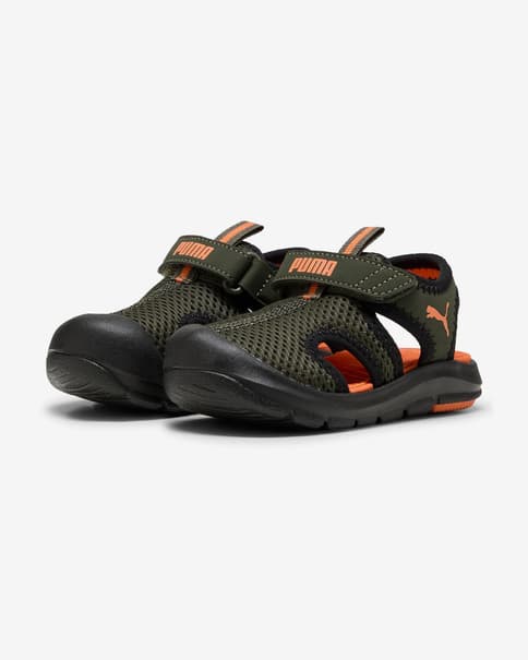 Sandalias Puma Fun Racer Mesh verde naranja infantil