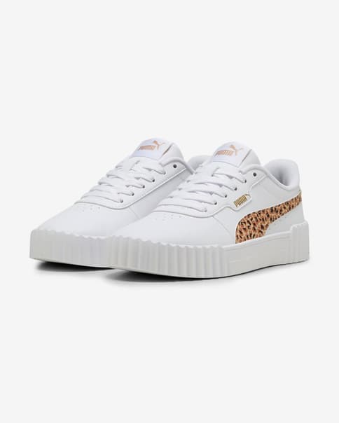 Zapatillas Puma Carina 3.0 Animal blanco puro marrón junior