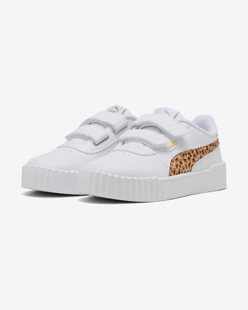 Zapatillas Puma Carina 3.0 Animal V blanco marrón infantil