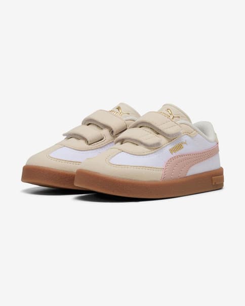 Zapatillas Puma Club II Era rosa claro beige blanco infantil