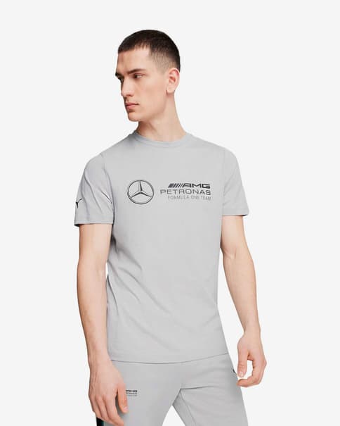 Camiseta Puma MAPF1 Essential Logo manga corta gris