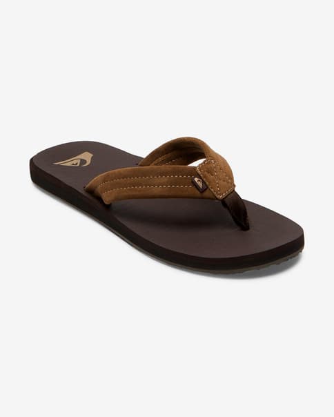 Chanclas Quiksilver Carver Suede Core marrón