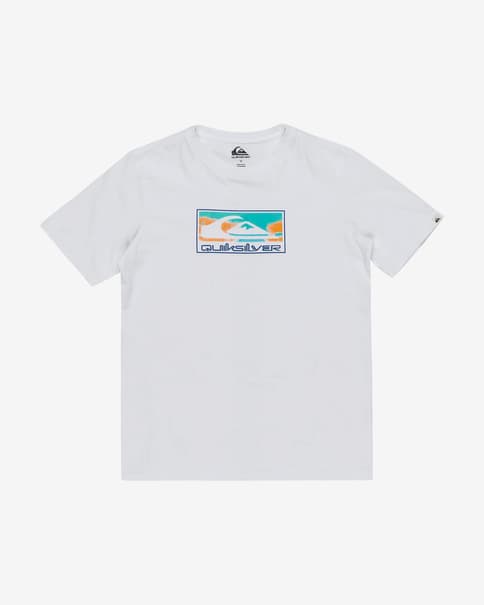 Camiseta Quiksilver EV Gradient Box manga corta blanco azul niño