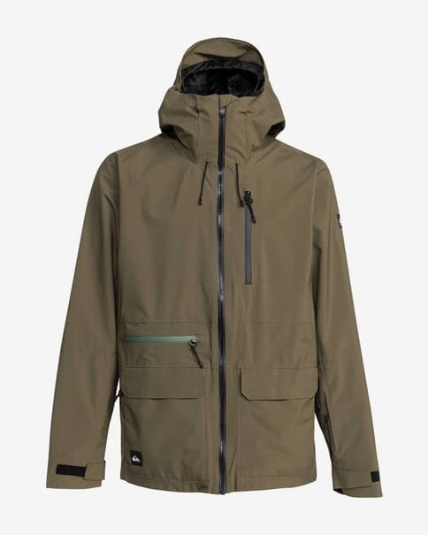 Chaqueta con capucha Quiksilver Quest Stretch 20K verde oscuro