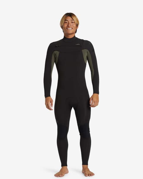 Traje neopreno Quiksilver Everyday Sessions 4/3mm negro oscuro rojo