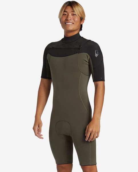 Traje neopreno corto Quiksilver Everyday Sessions 2/2 mm verde oliva negro