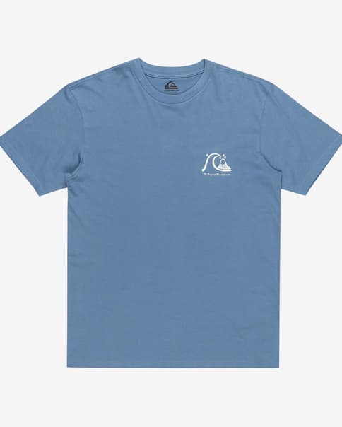 Camiseta Quiksilver EVO Original BS manga corta azul tejano